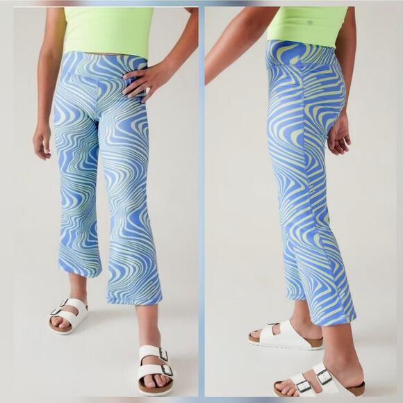 Athleta Girl Chit Chat Kick Flare Capri sz XXL 16 Youth Stretchy Pants - Picture 3 of 10